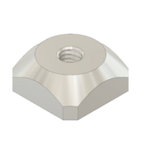 M6S-0 MODULAR SOLUTIONS ZINC PLATED FASTENER<br>M6 SQUARE NUT